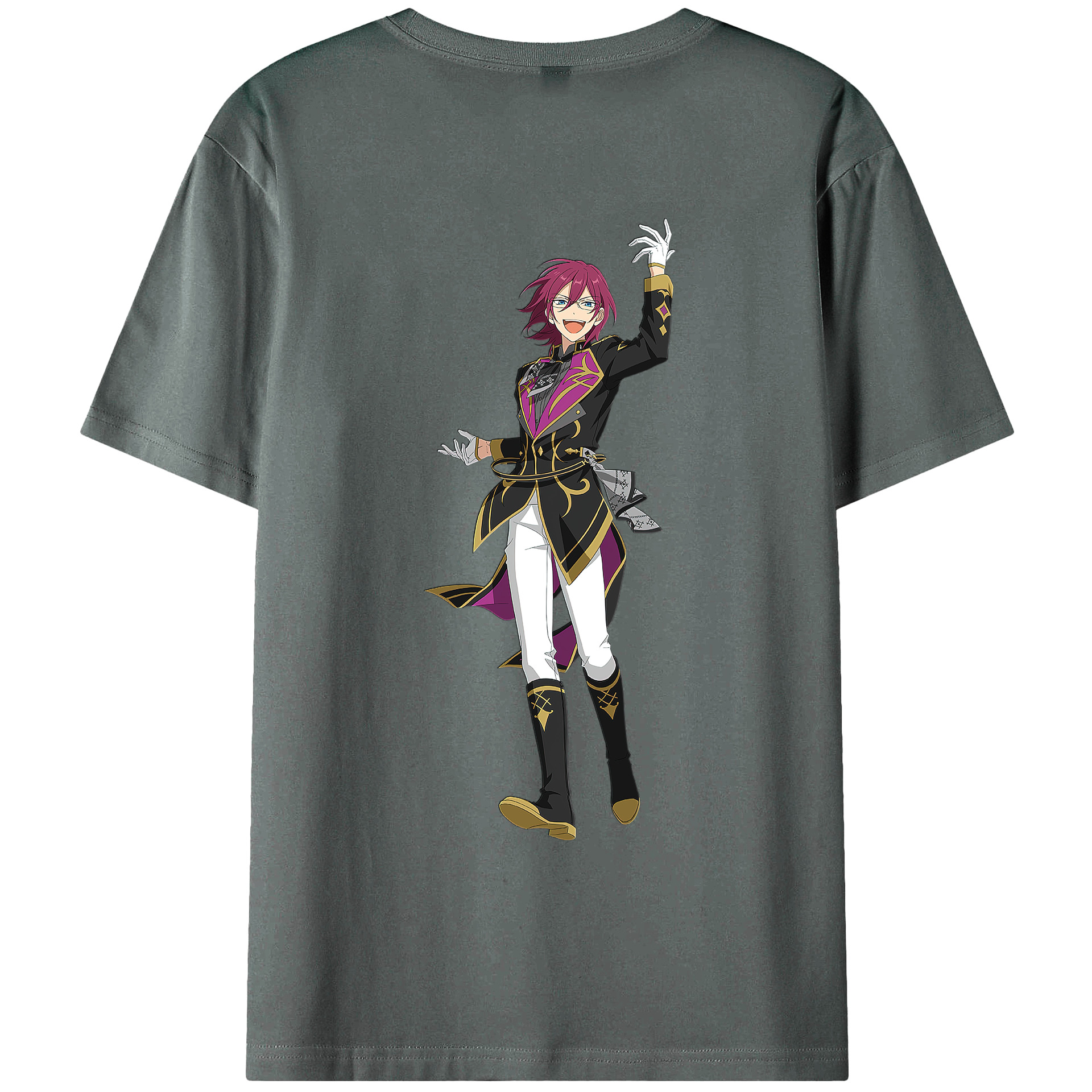 （画像用） あんさんぶるスターズ! Ensemble Stars 綿100％ メンズ半袖Tシャツ（バックプリント） 通気性